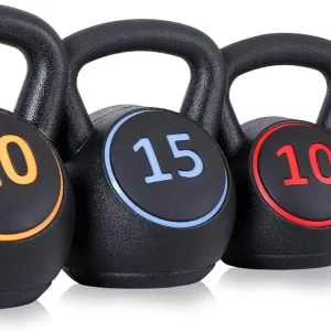 Kettlebell Sets, 4-Piece Kettlebells 5lb, 10lb, 15lb, 20 lb