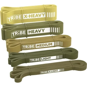 Long Resistance Bands - Set of 5 Pull-Up Bands, Rubber Handles and Door Anchor