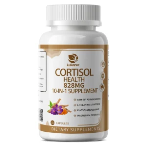 10-IN-1 Cortisol Supplement, KSM-66® Ashwagandha 300mg + L-Theanine Magnesium Glycinate,Saffron,Phosphatidylserine