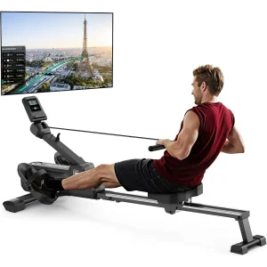Space Saving Foldable Rowing Machine for Home, 350 LBS Load Capacity