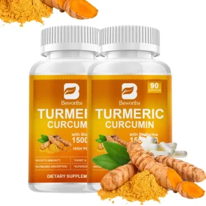 Turmeric Capsules, High-Quality Joint Support Supplements with Black Pepper & Turmeric Powder